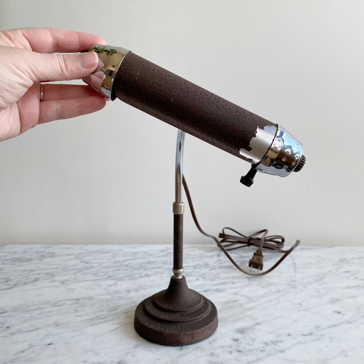 Antique 40's Desk Lamp (new cord + bulb)