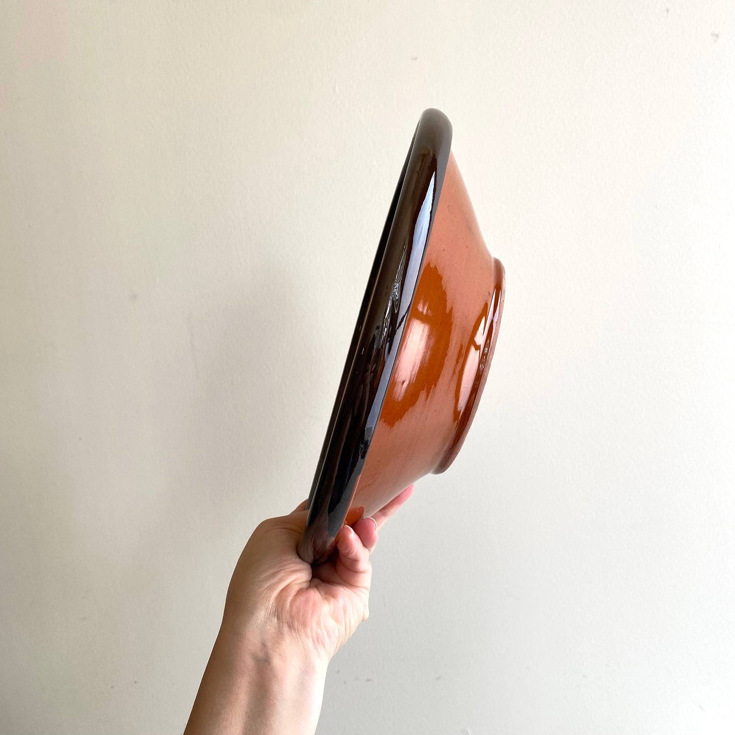 Vintage Hungarian Folk Art Bowl, 10.75"