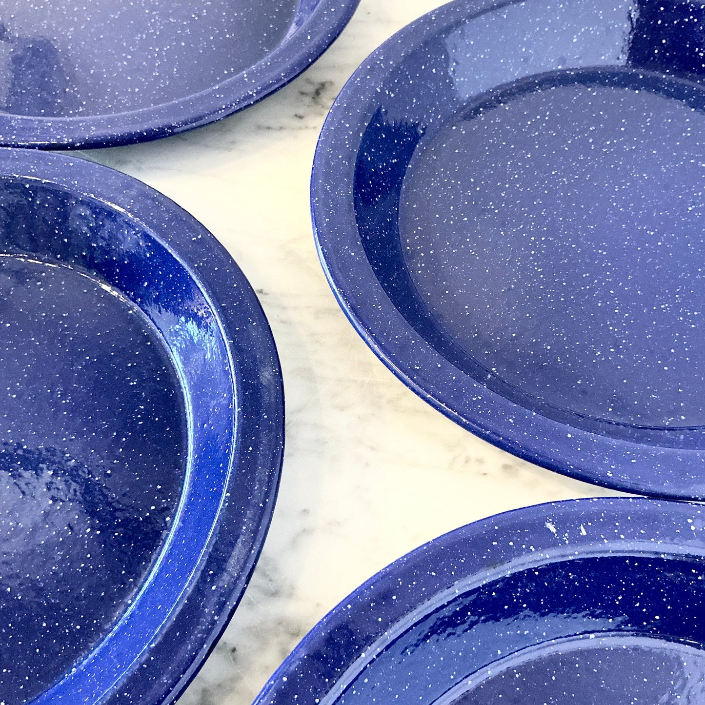 S/4 Blue Deep Enamel Plates