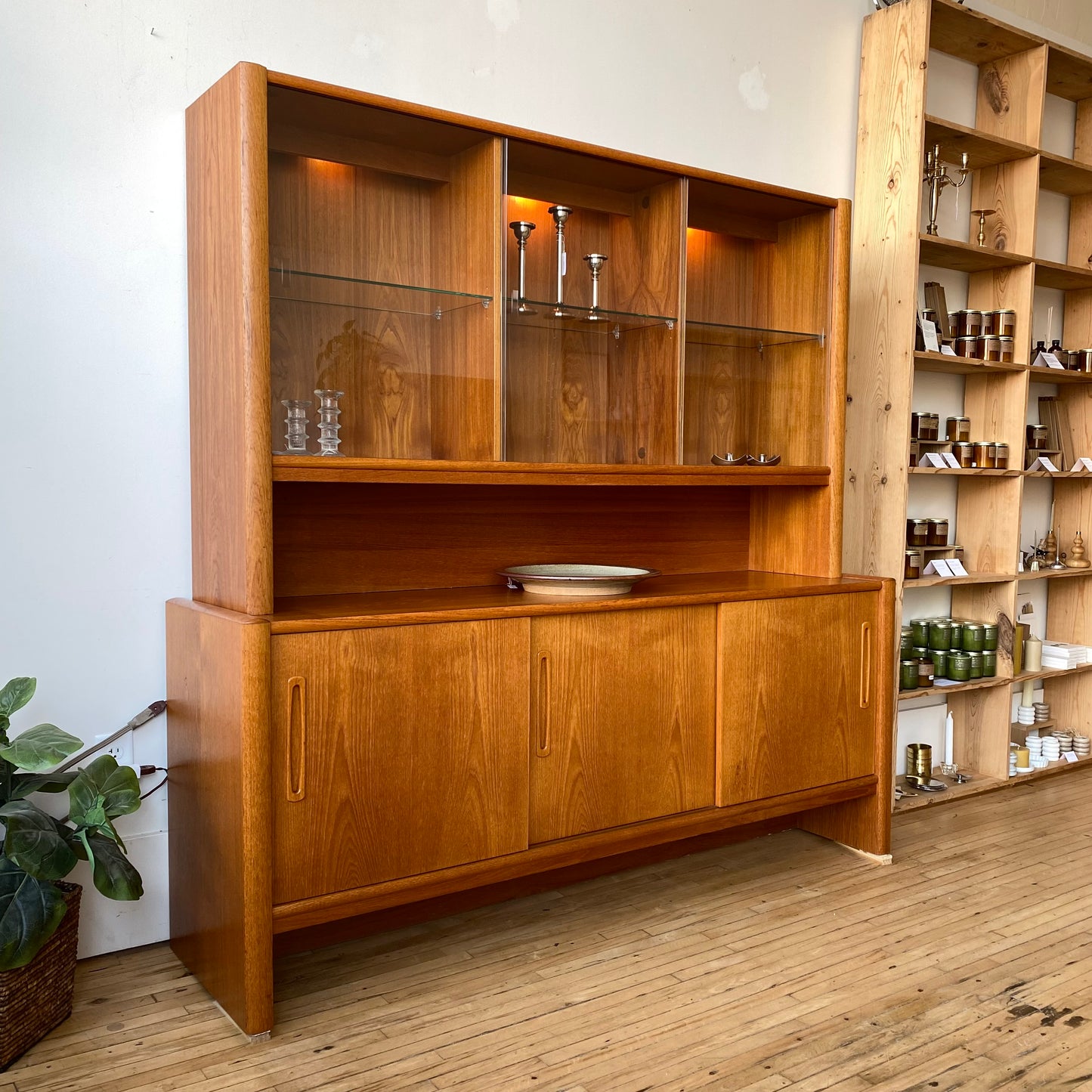 Vintage Danish Teak Hutch by Interform Collection