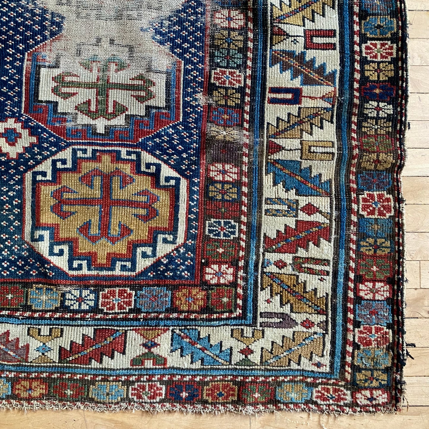 Antique Hand-knotted Russian Shirvan Rug (3'5" x 6'9")
