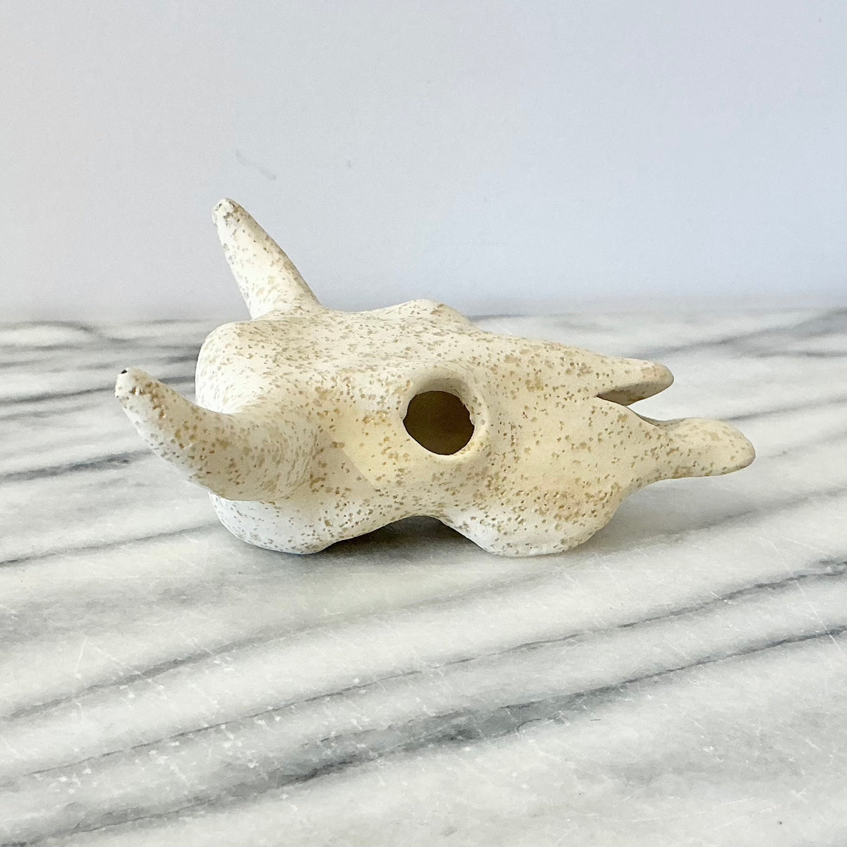 Small Ceramic Skull, 4.5"