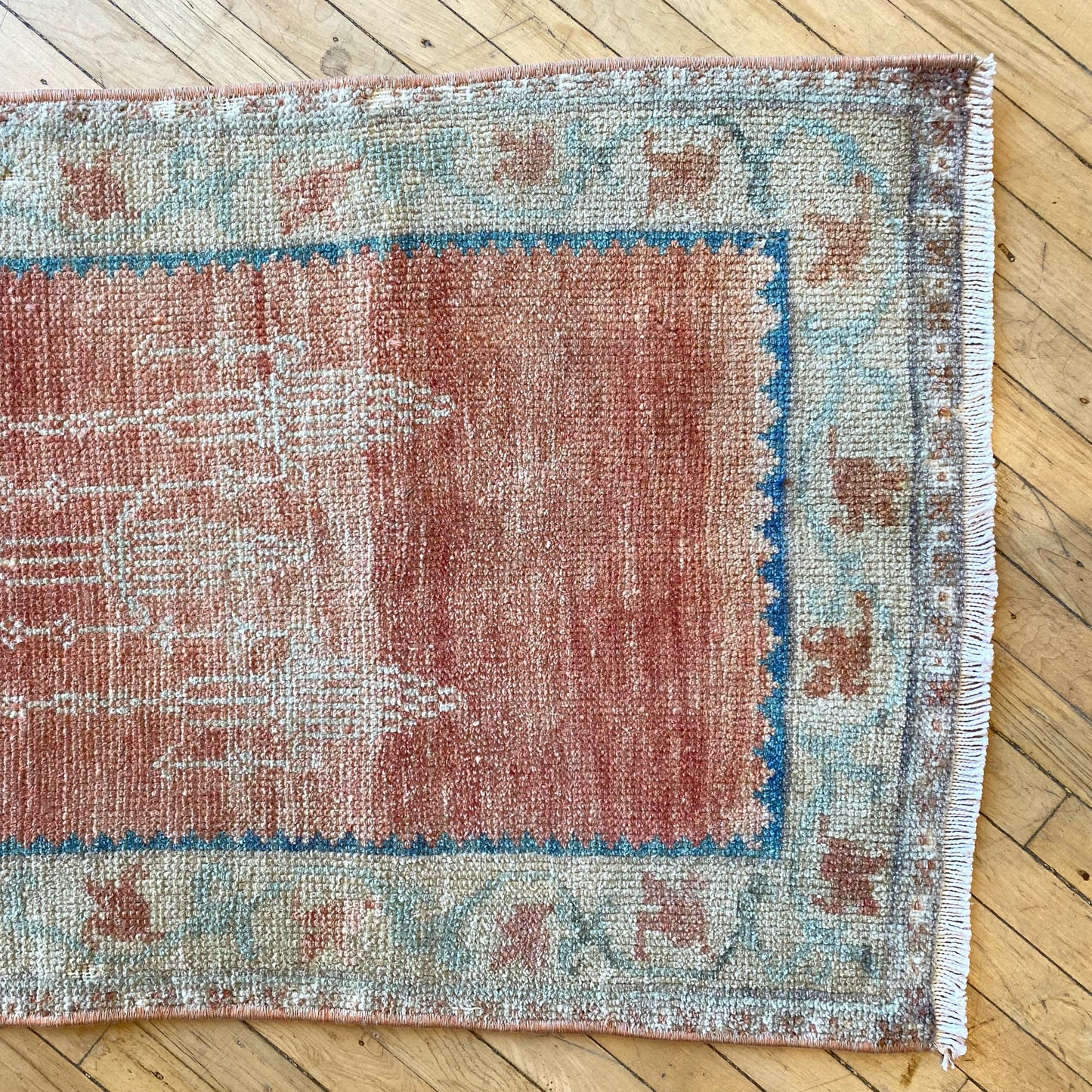 Vintage Turkish Mini Rug (3’4” x 1’9”)