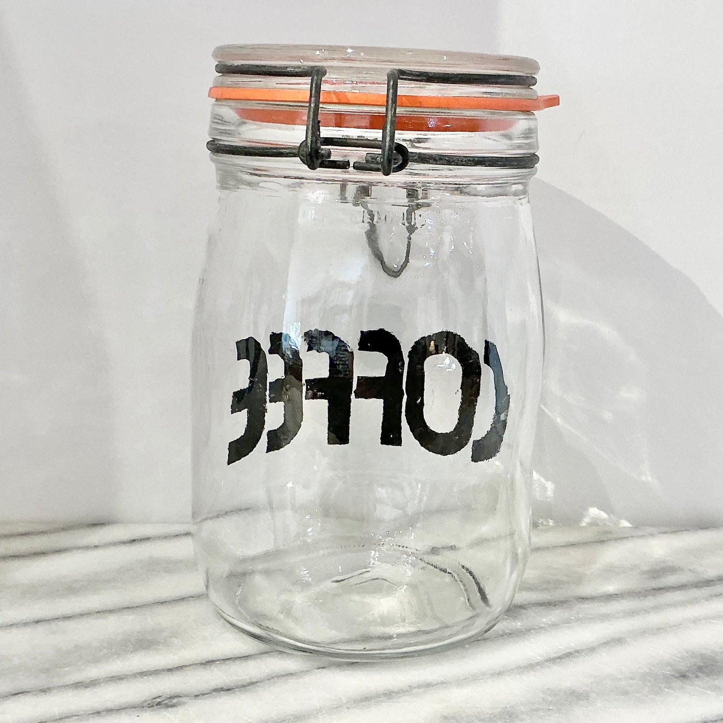 Vintage Glass Coffee Container, France