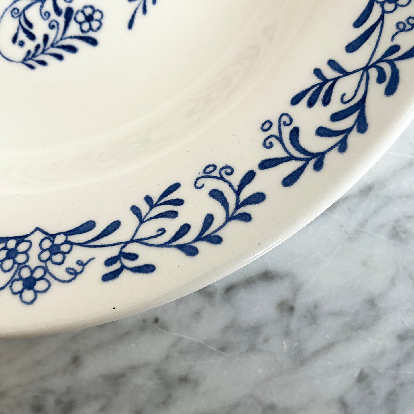 Large Vintage Blue + White Bowl by Oxford