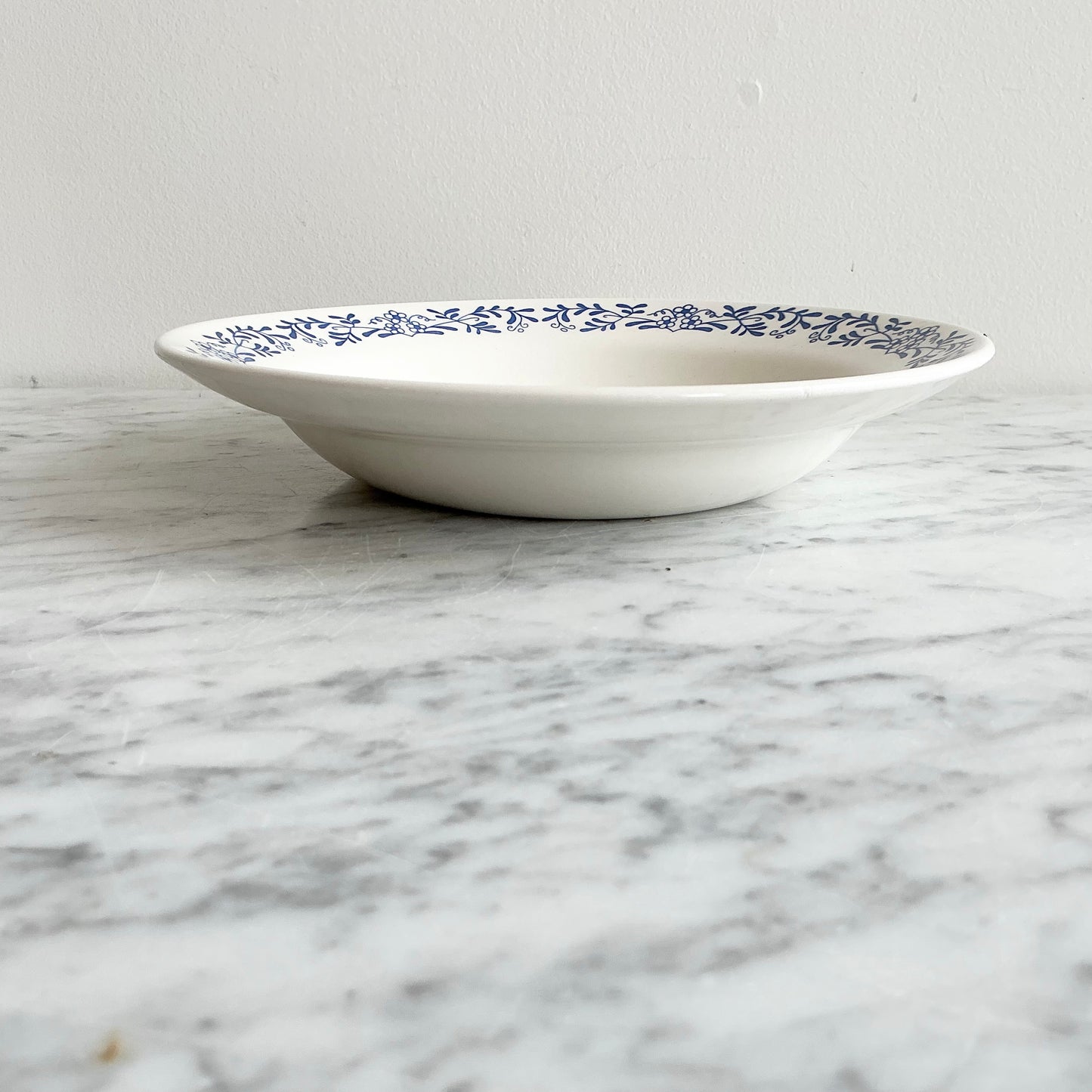 Large Vintage Blue + White Bowl by Oxford