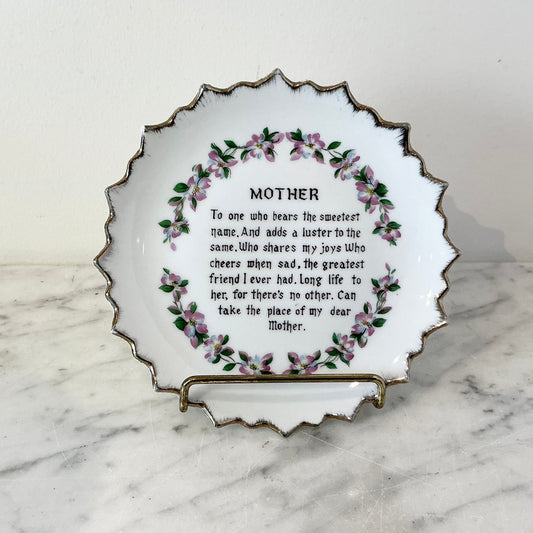 Vintage Porcelain “Mother” Plate