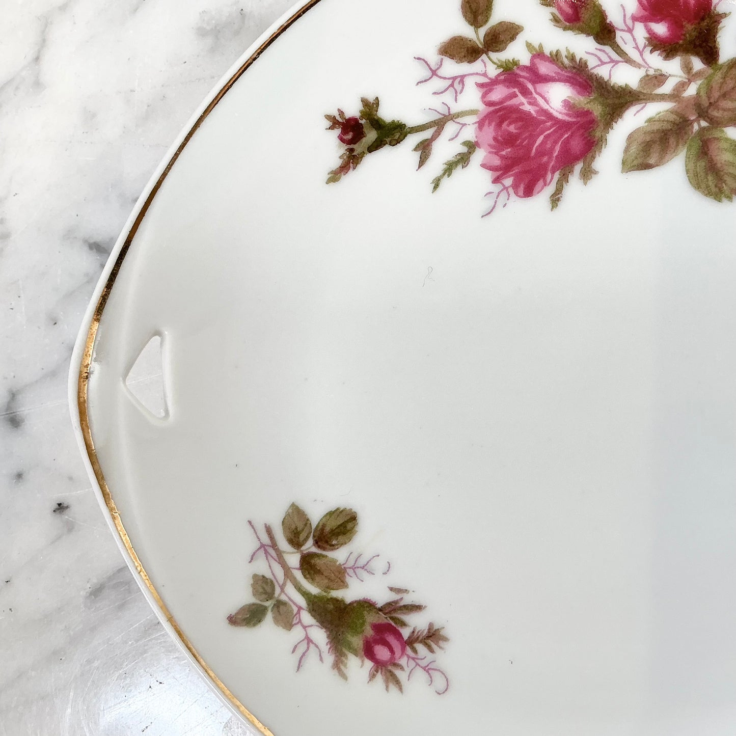 Small Vintage Rose Dishes, Choose Size