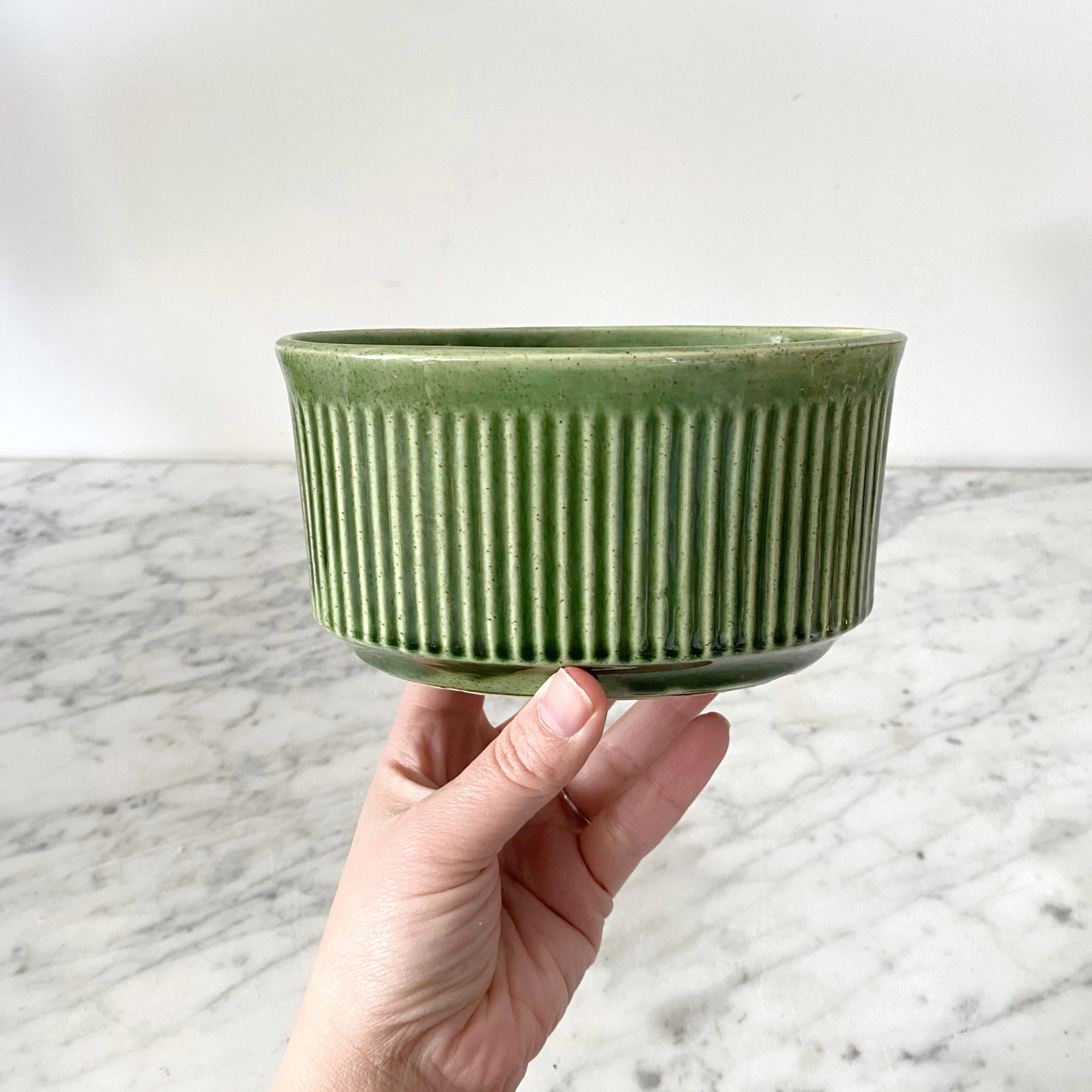 Vintage Ceramic Green Planter