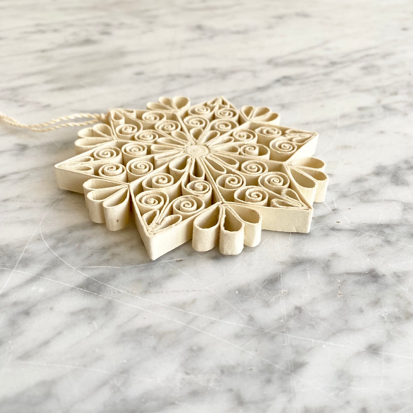 Quilled Cream Snowflake Ornament