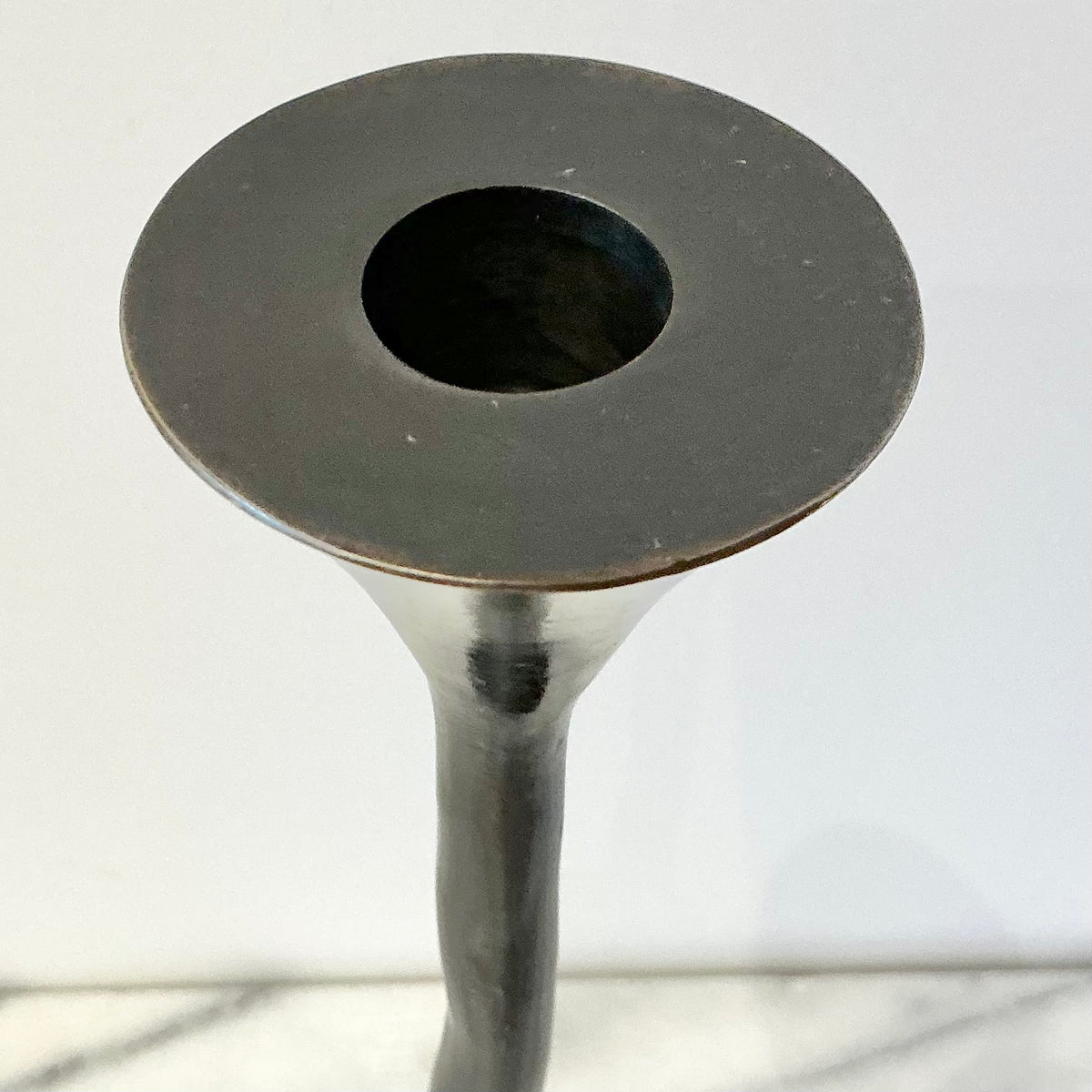 Vintage Sculptural Iron Candle Holder