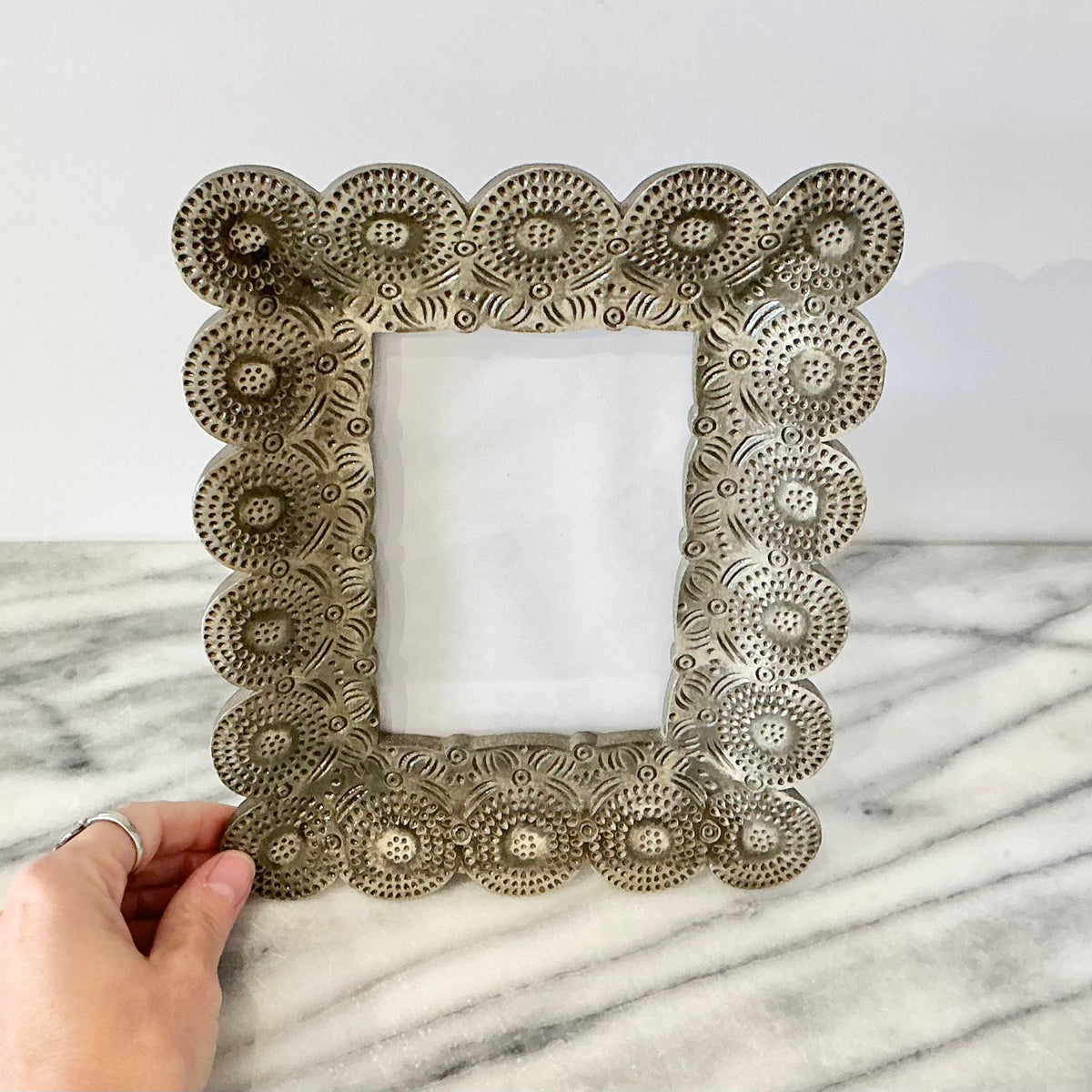 Found Textured + Ornate Picture Frame