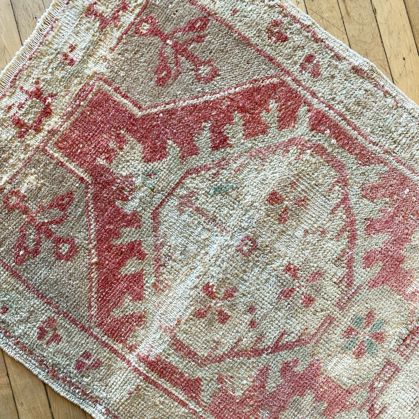 Vintage Turkish Mini Rug (3’6” x 1’9.5”)