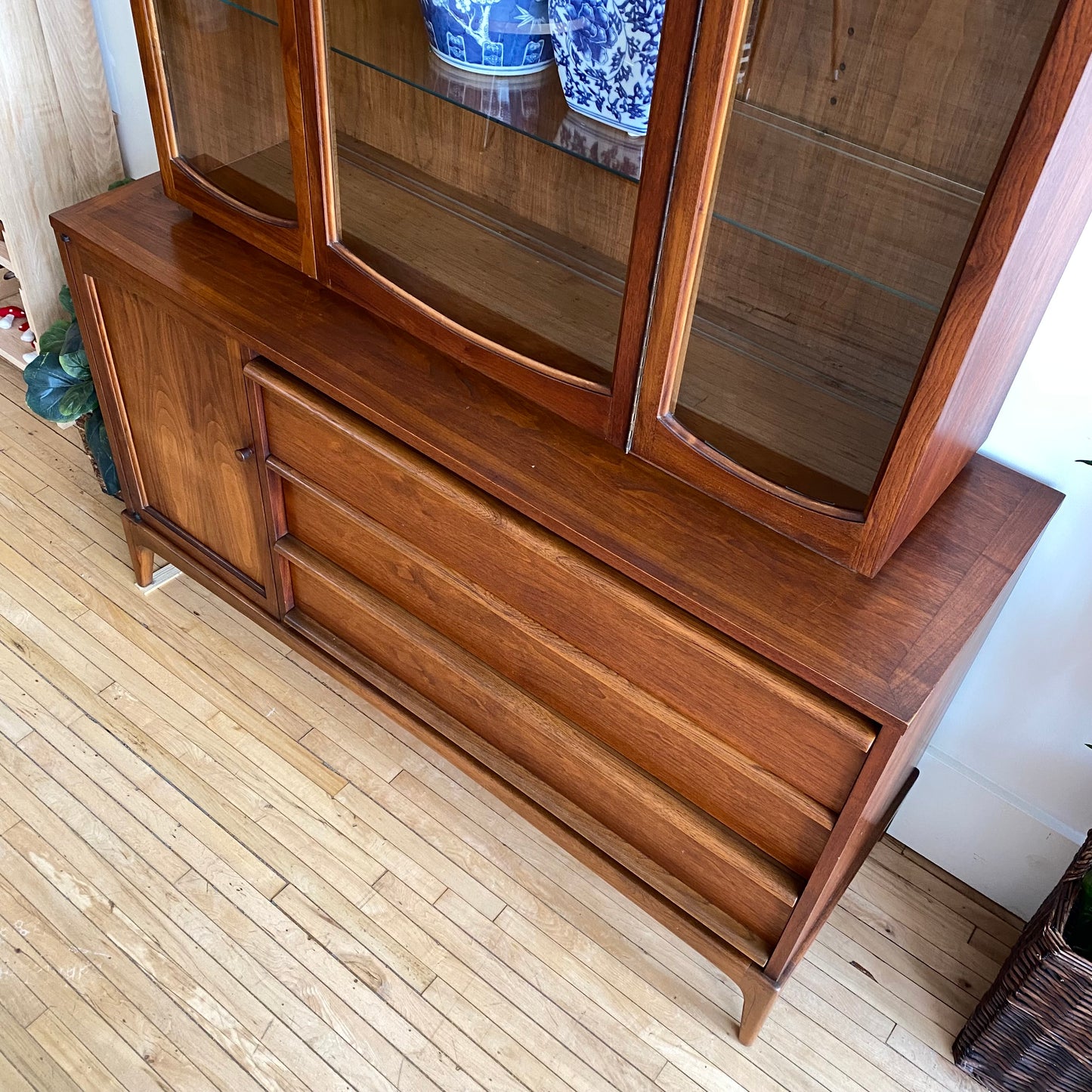 Vintage Walnut Hutch by Lane