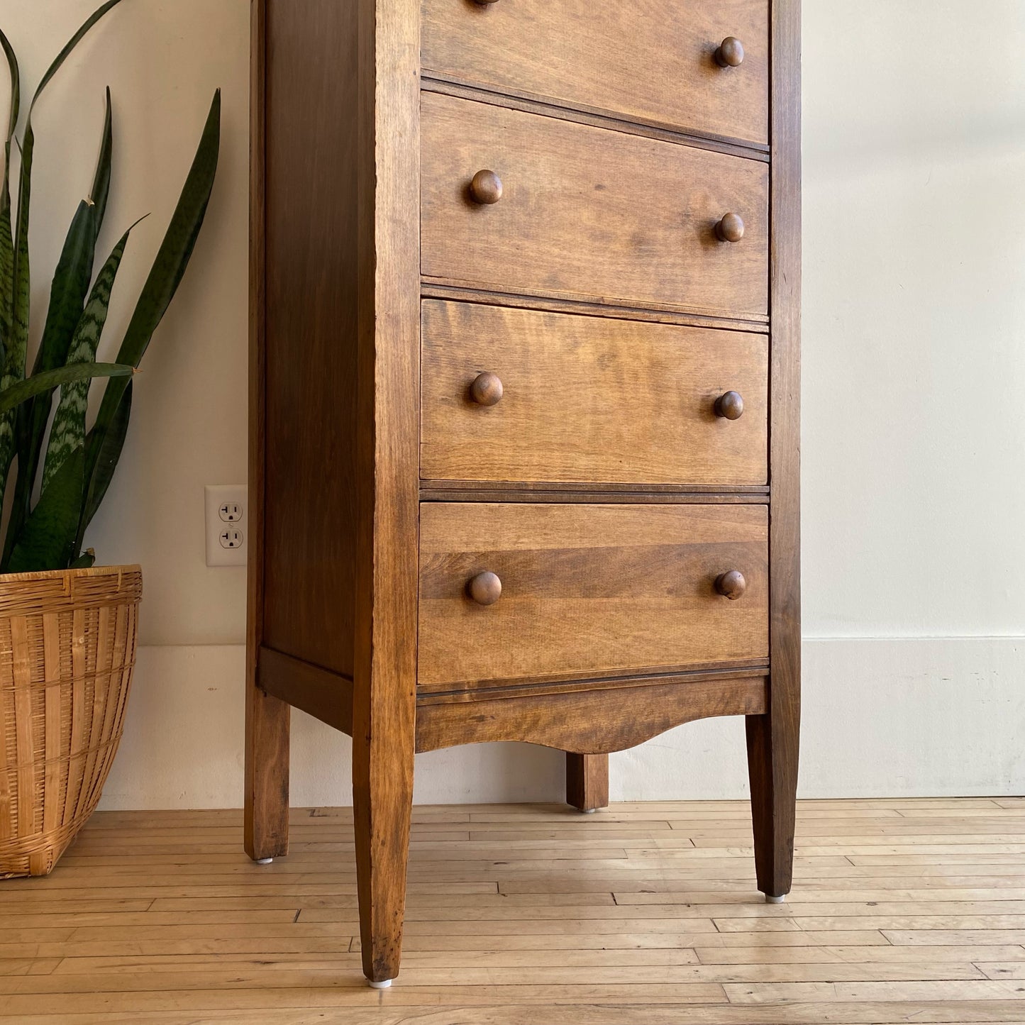 Tall Slender Vintage Dresser / Lingerie Chest