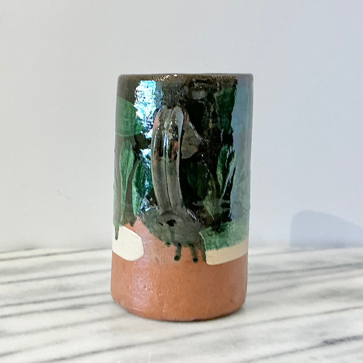Vintage Mexican Pottery Swan Mug