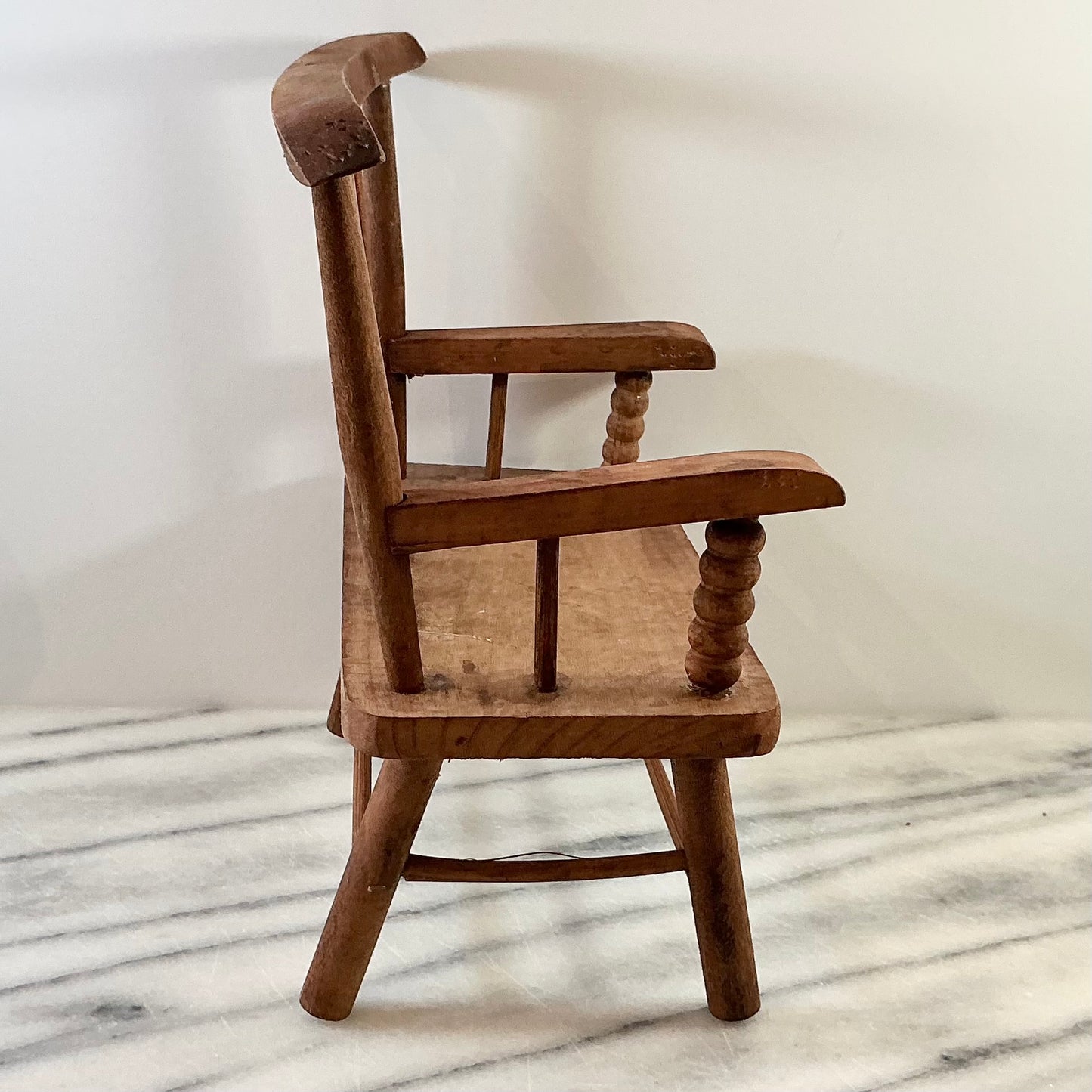 Vintage Miniature Folksy Wooden Bench