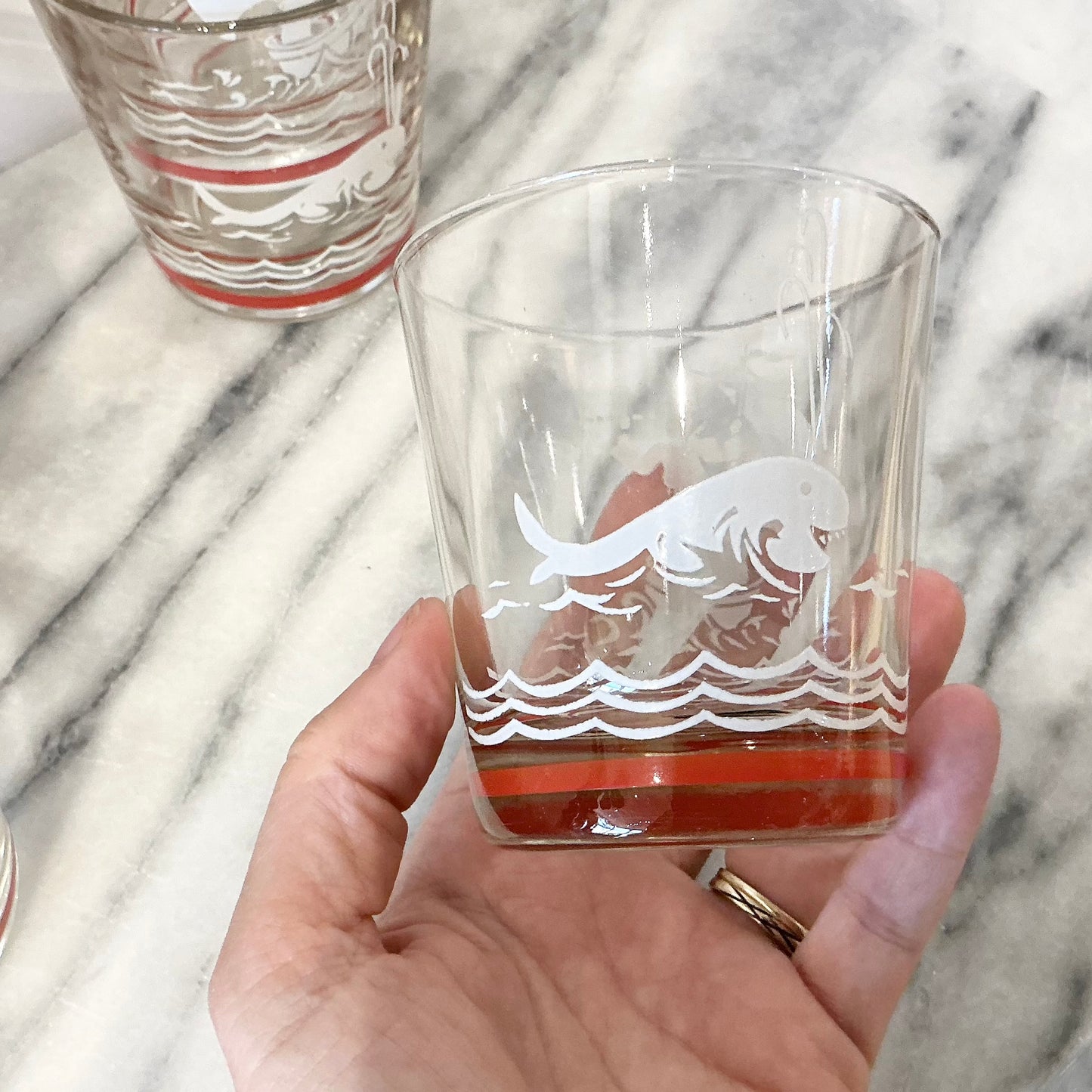 S/6 Vintage Nautical Glasses