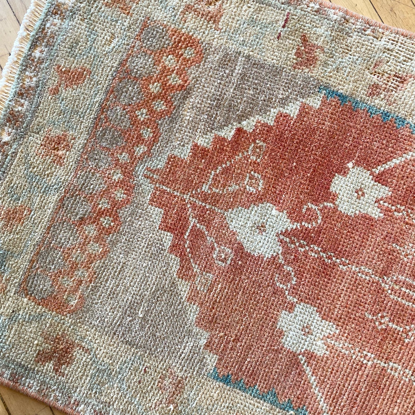 Vintage Turkish Mini Rug (3’4” x 1’9”)