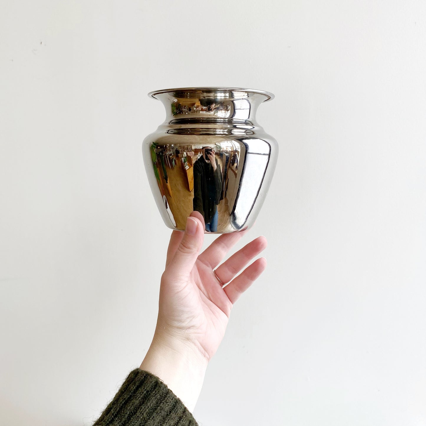 Vintage Silver Flower Vase