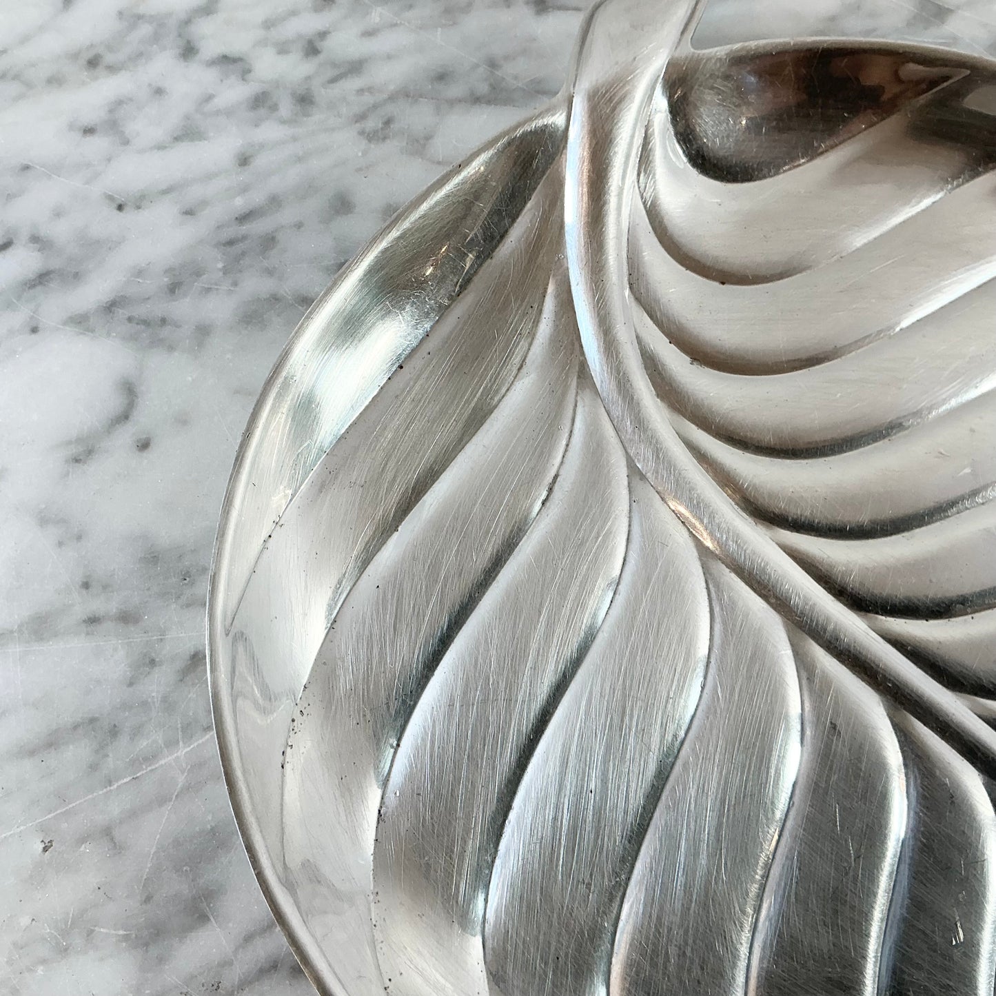 Vintage Silver Leaf Tray