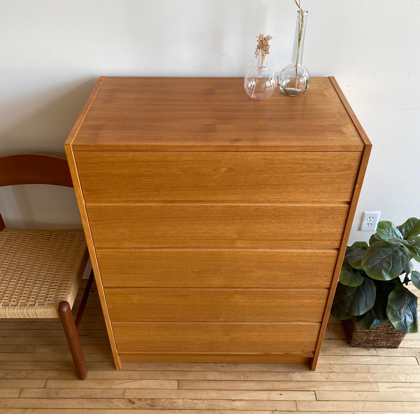 Restored Vintage MCM Teak Dresser