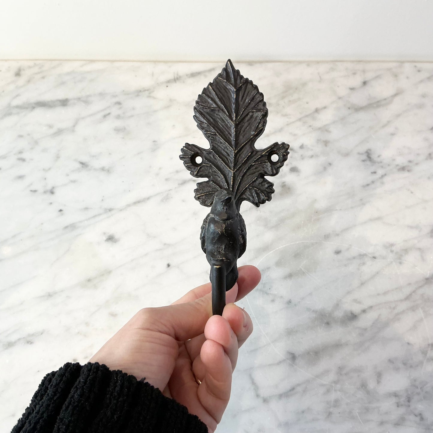Found Bird + Leaf Hook