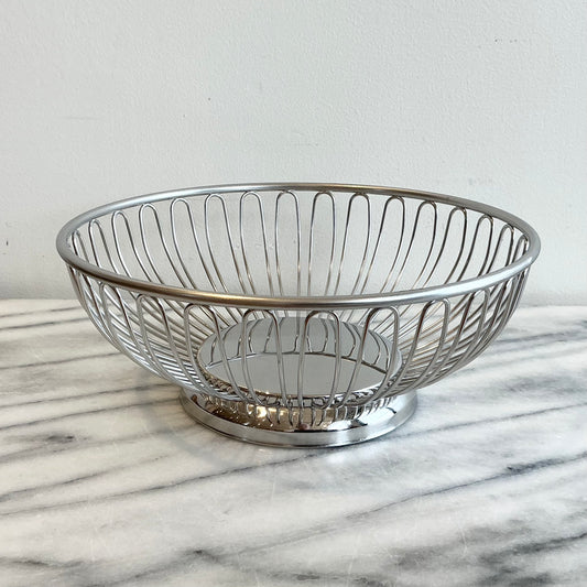 Vintage Round Wire Bowl, 8"