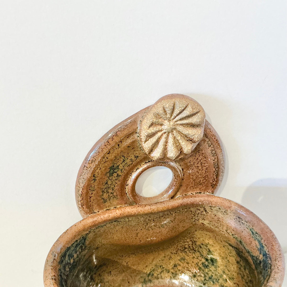 Vintage Stoneware Wall Pocket