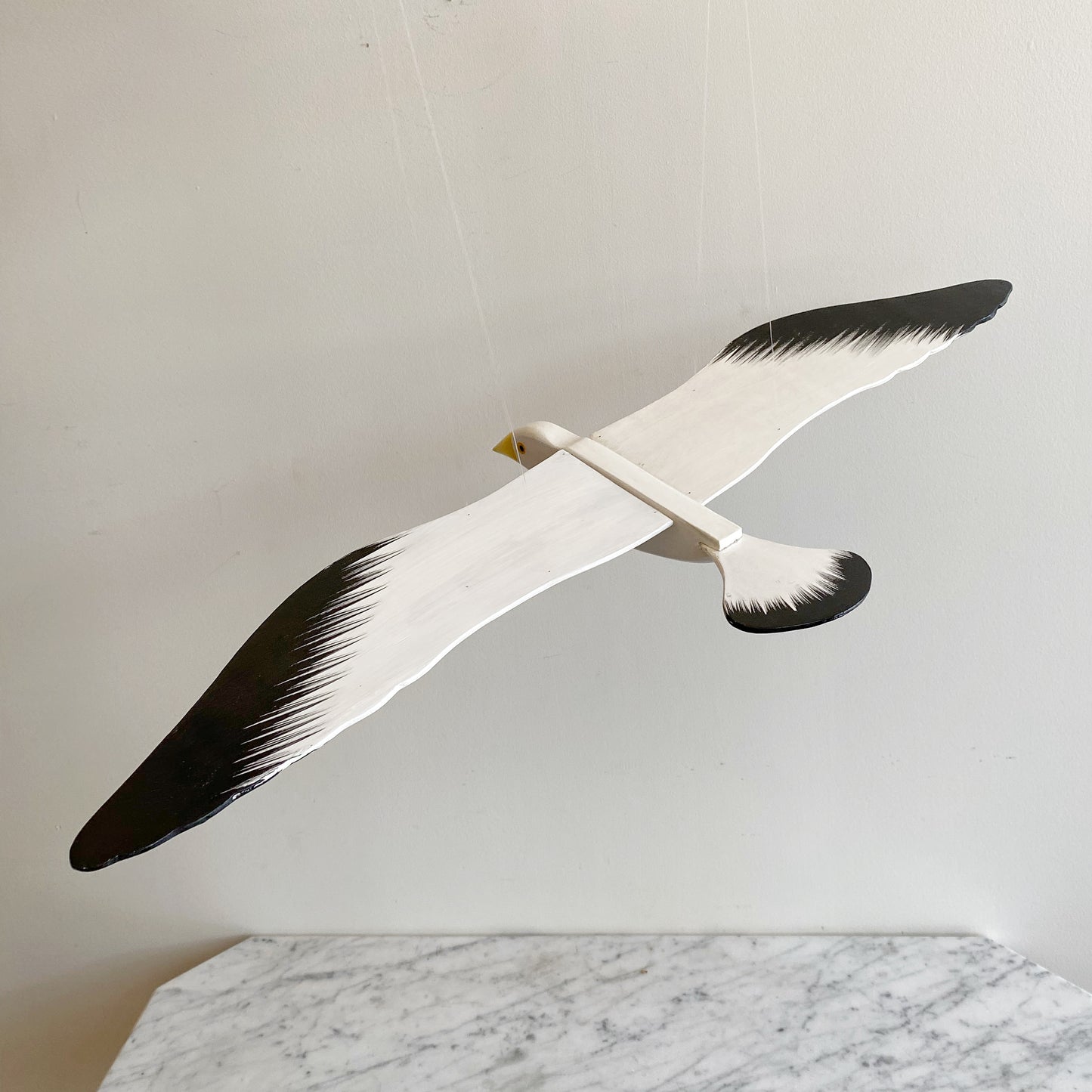 Hand-painted Wooden Seagull Mobile, 28" (NAUTICAL COLLECTION)