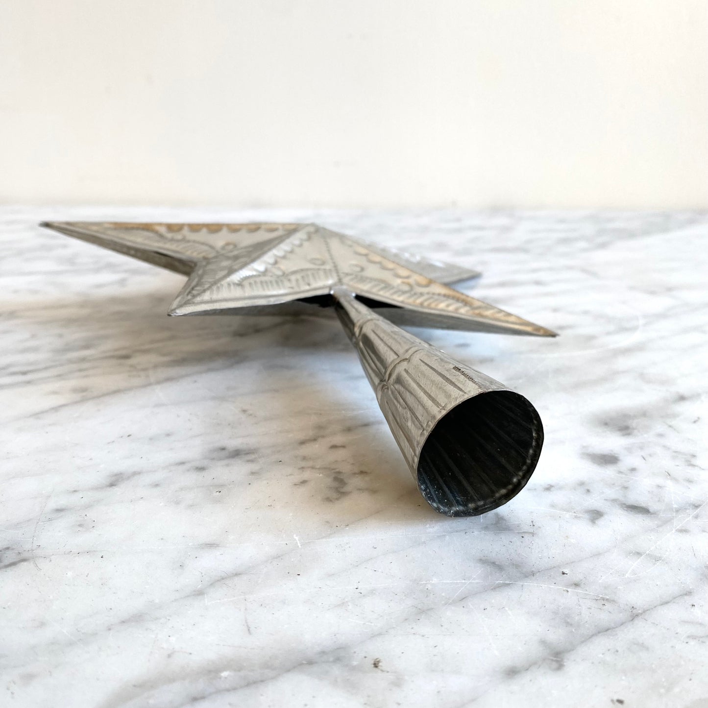 Embossed Tin Star Tree Topper