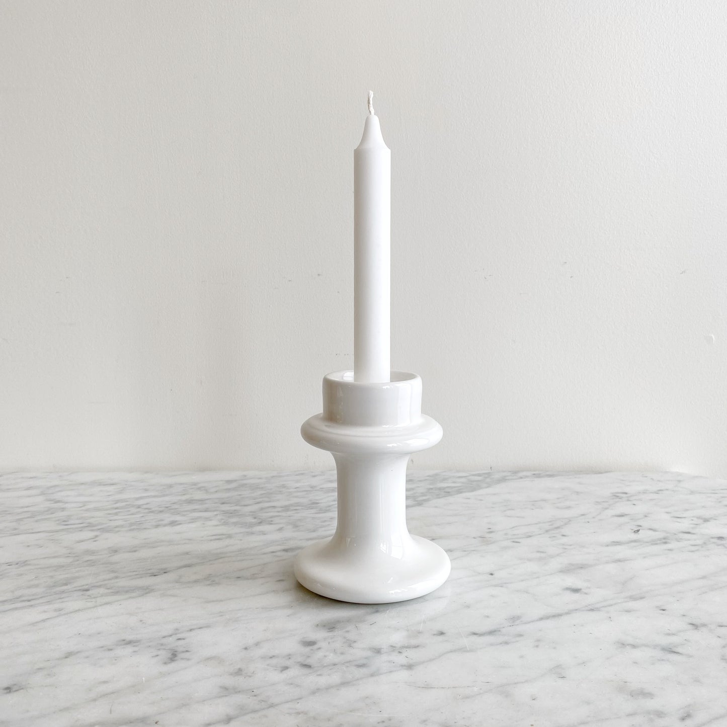Simple White Ceramic "Scandi" Candle Holder