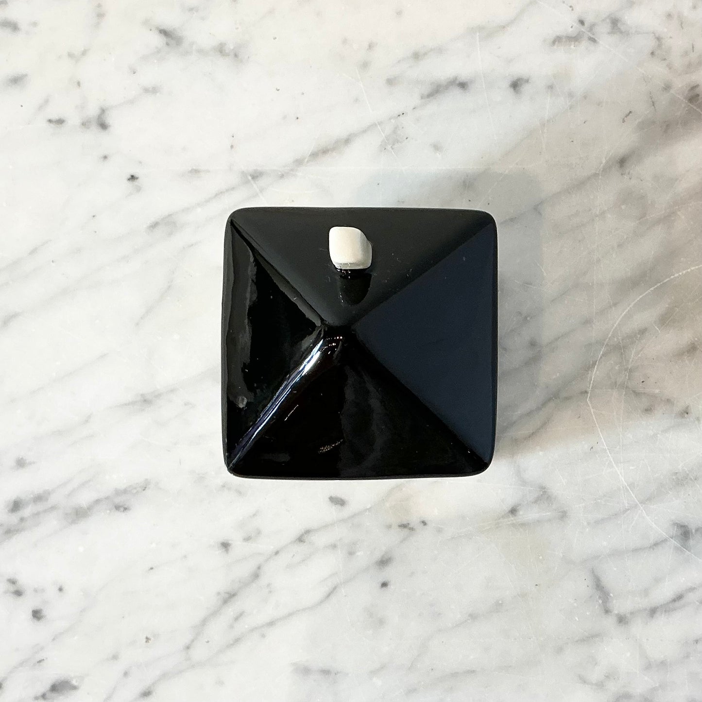 Vintage Black + White Ceramic House