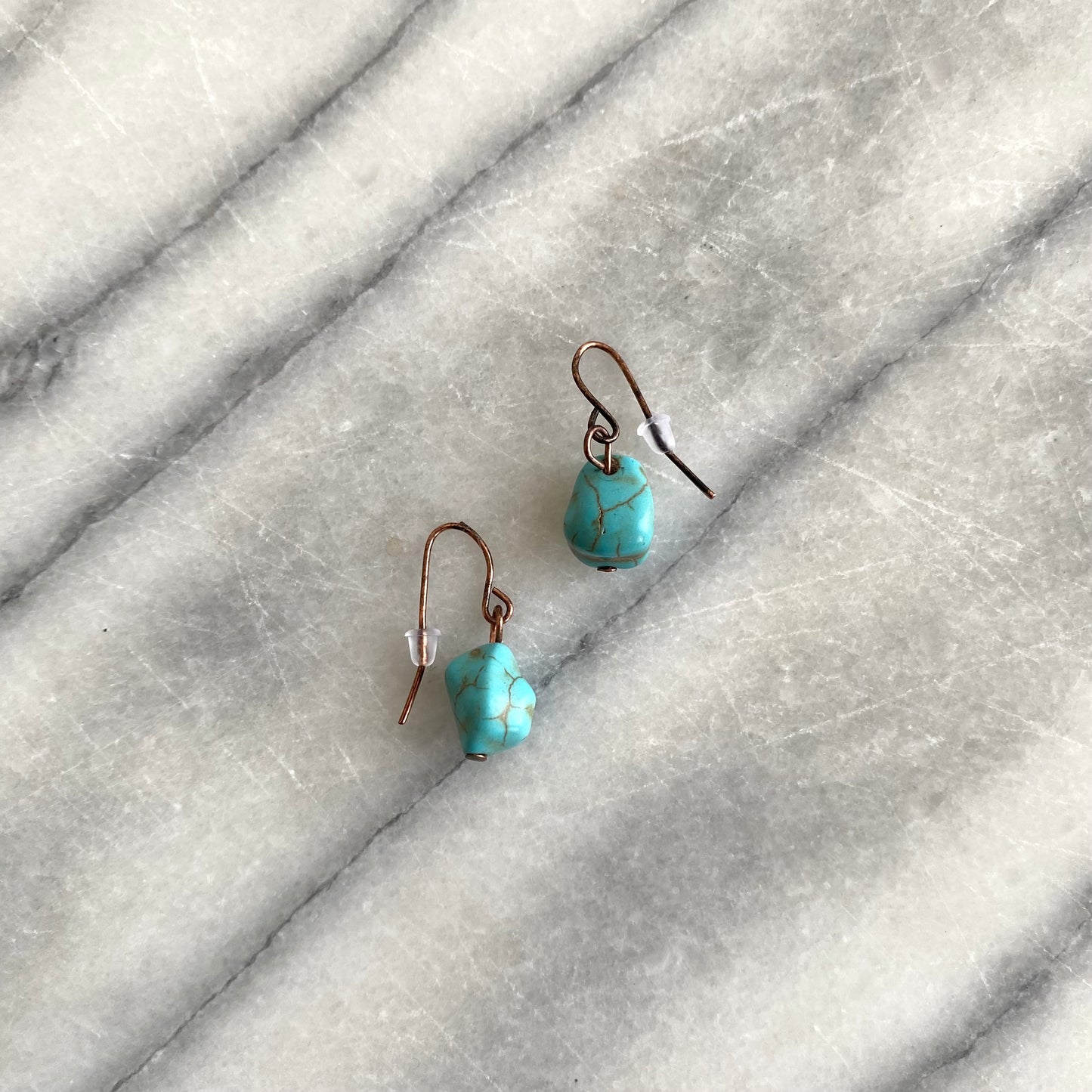 Vintage Natural Turquoise Earrings