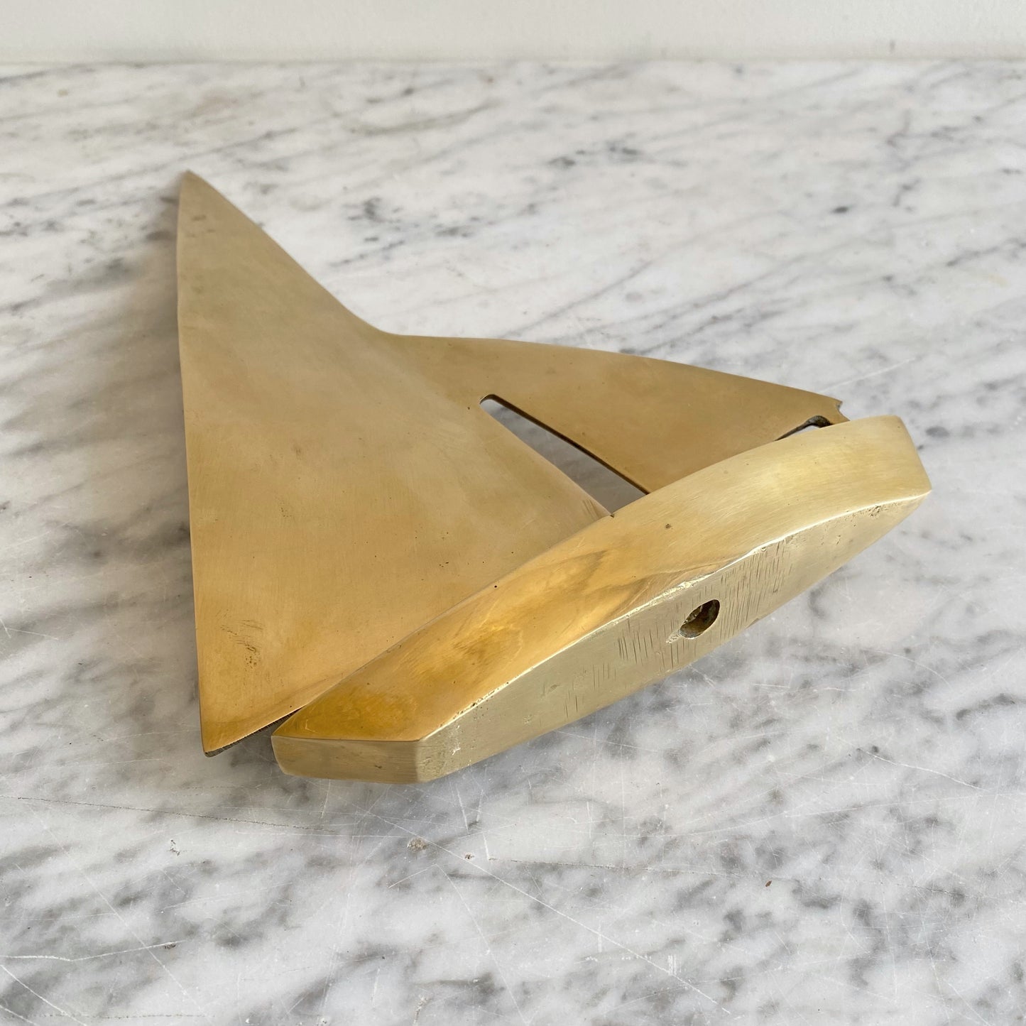 Large Vintage Brass Sailboat, 10” (NAUTICAL COLLECTION)