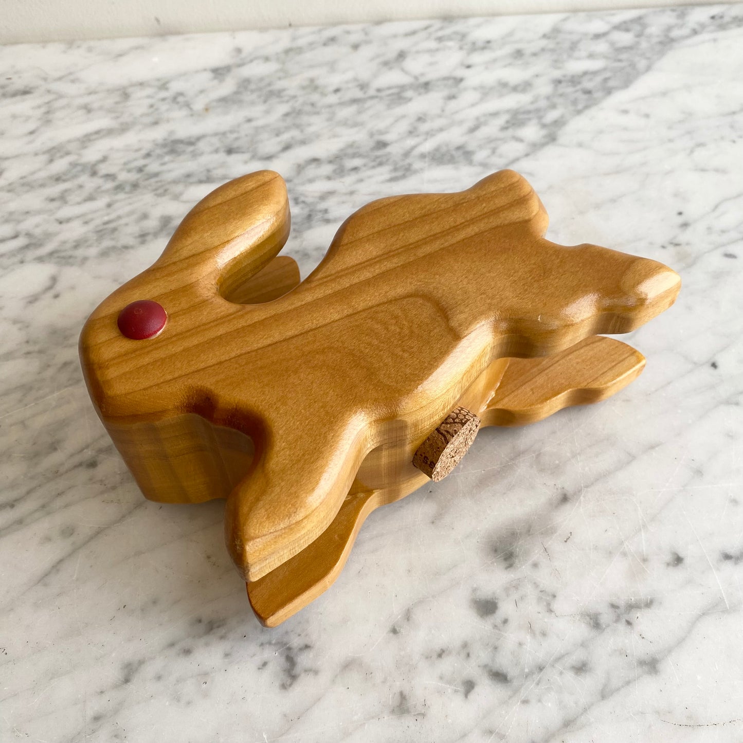 Vintage Wooden Bunny Bank