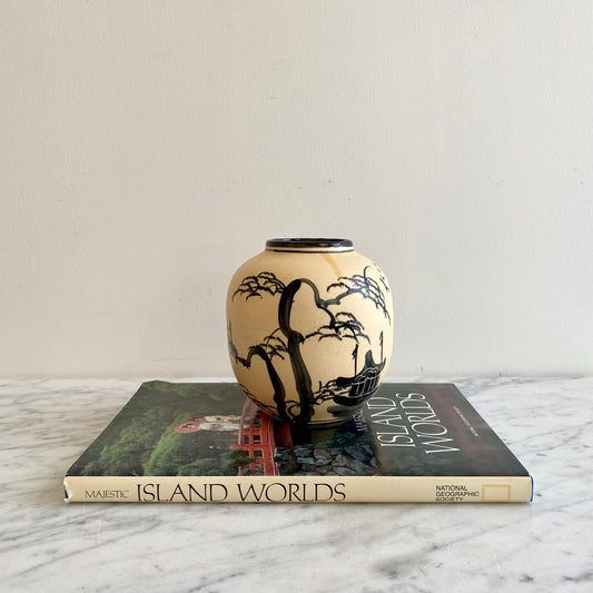 Vintage Japanese Pottery Vase
