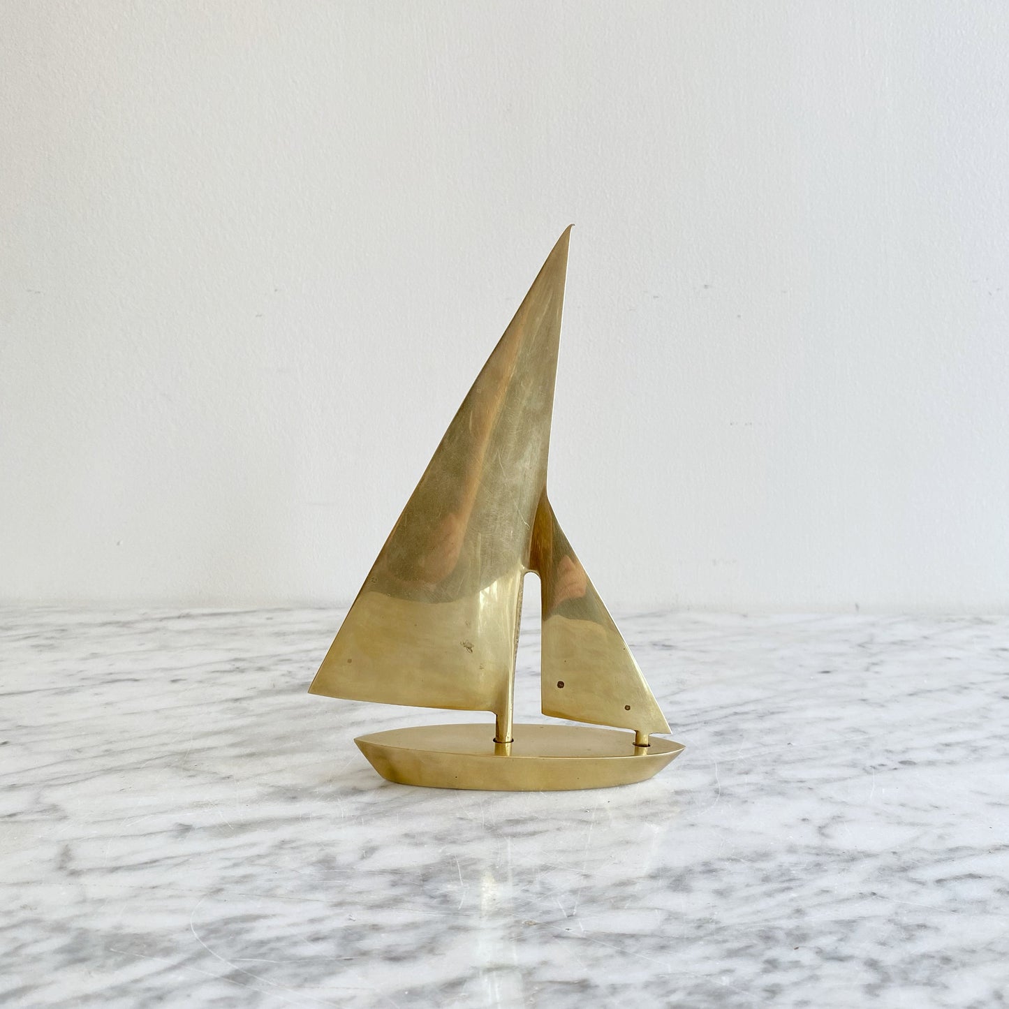 Medium Vintage Brass Sailboat, 7.5” (NAUTICAL COLLECTION)