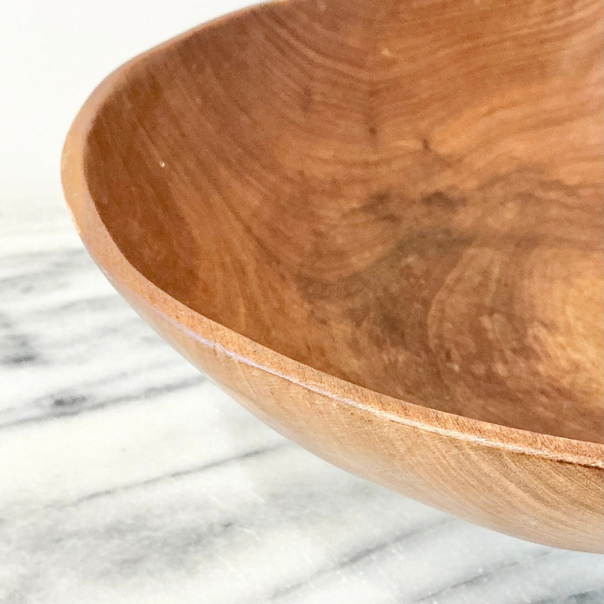Vintage Rustic Turned Wood Bowl