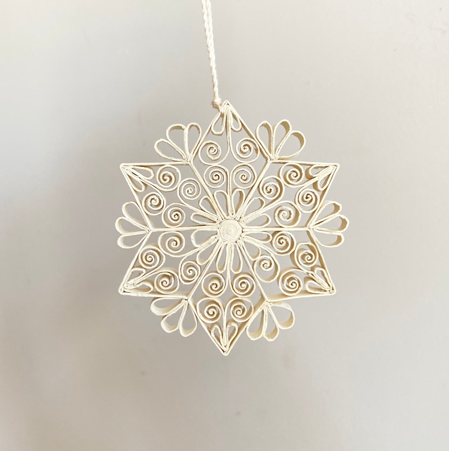 Quilled Cream Snowflake Ornament