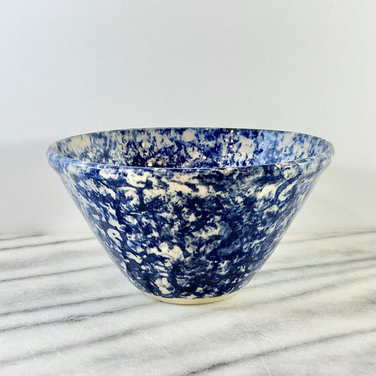 Vintage Blue Spongeware Bowl