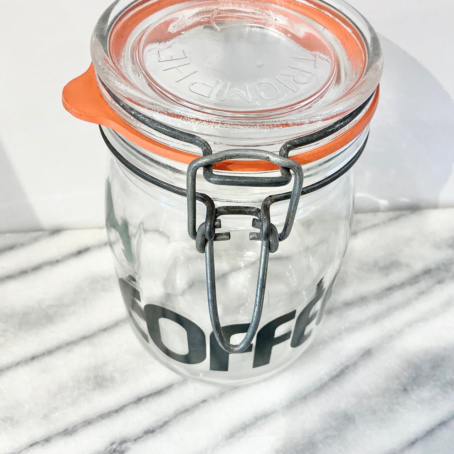 Vintage Glass Coffee Container, France
