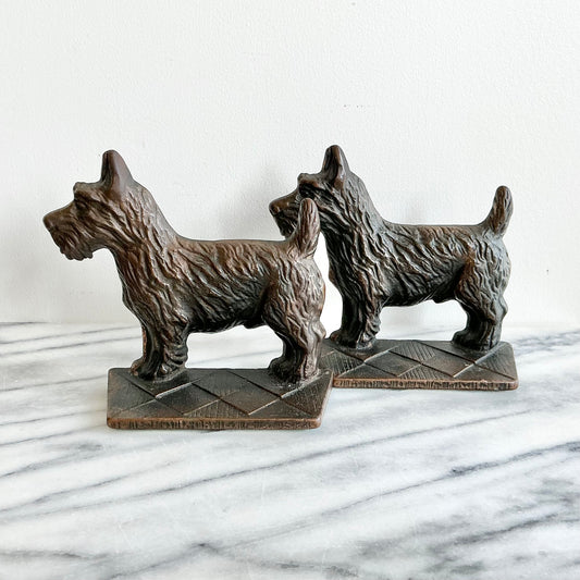 Pair of Vintage Iron Scottie Dog Bookends