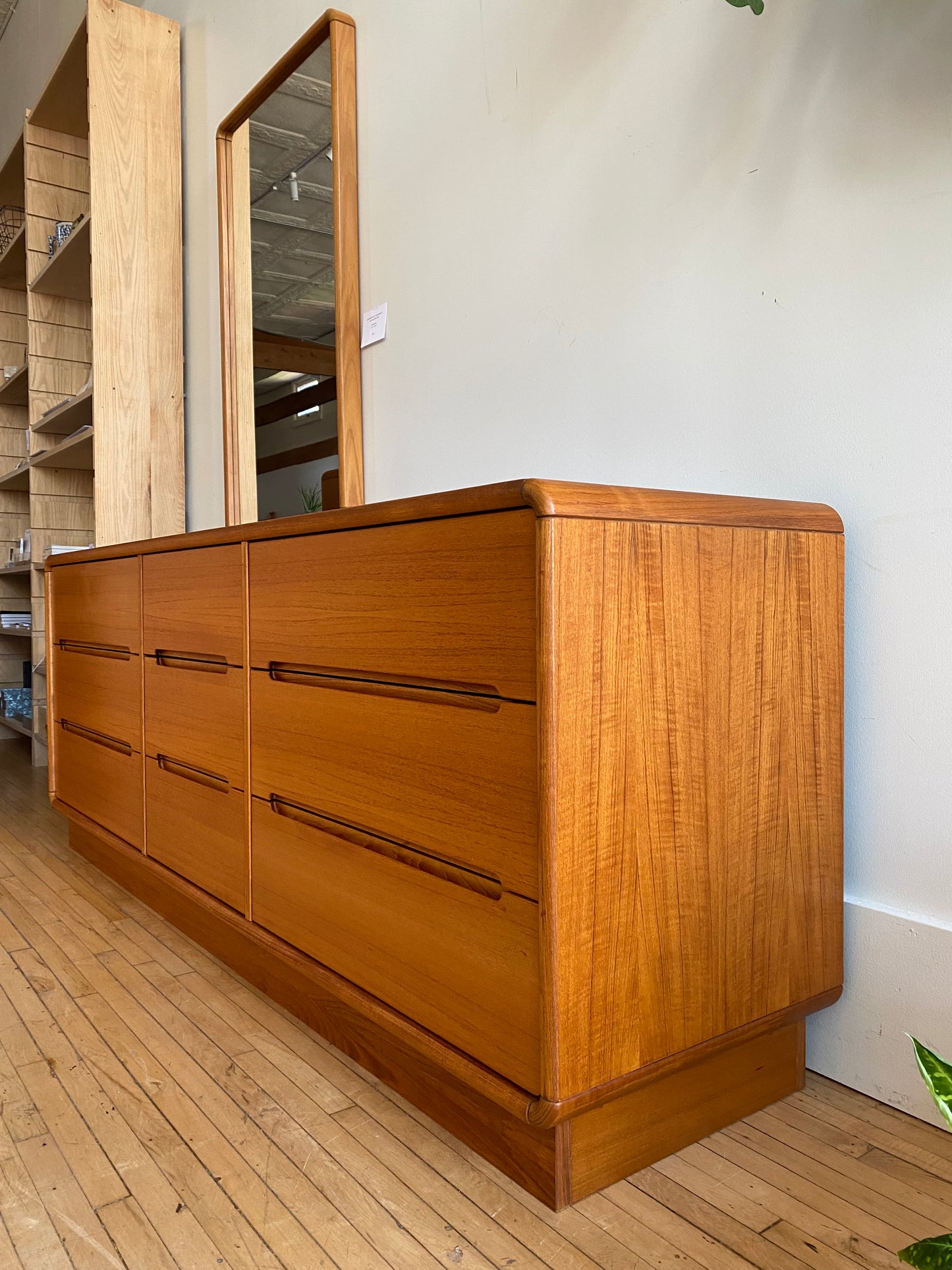 Contemporary Teak 9-Drawer Dresser / Credenza