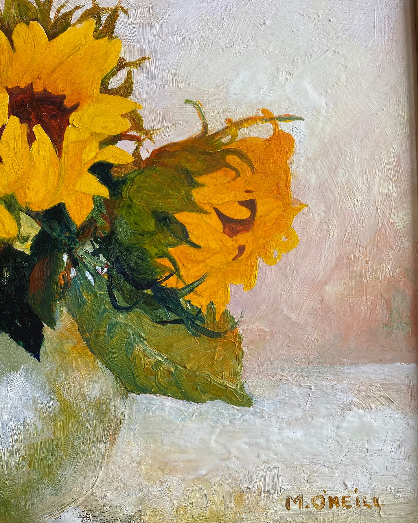 "SUNFLOWERS" Original Still Life Oil Painting