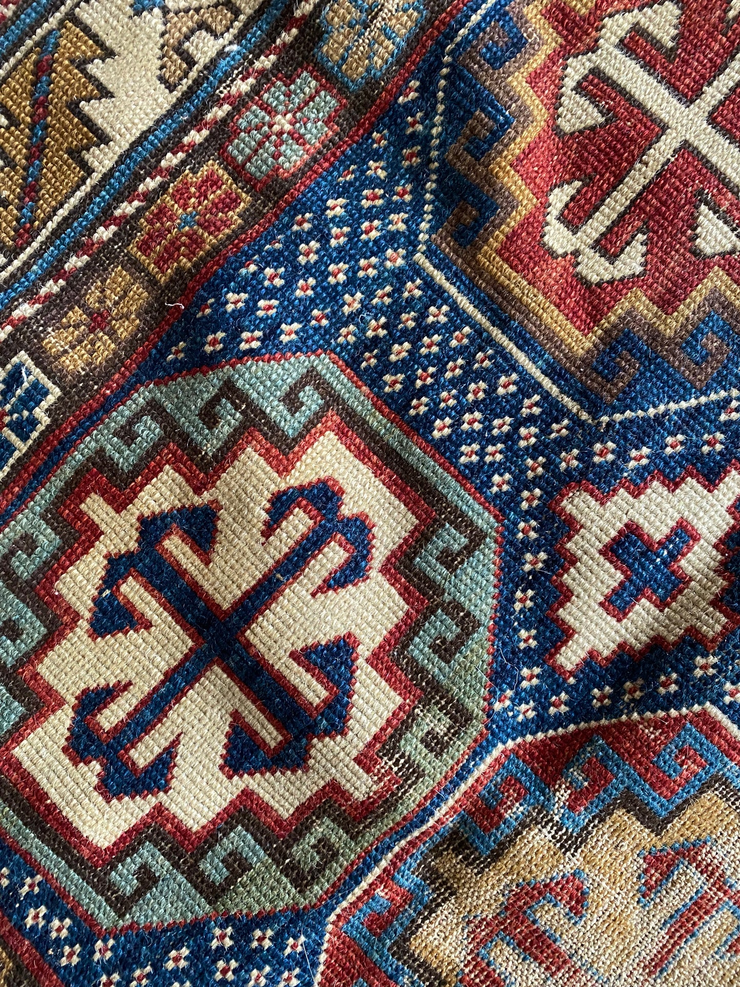 Antique Hand-knotted Russian Shirvan Rug (3'5" x 6'9")