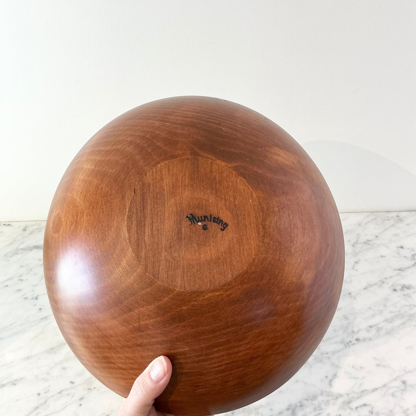 Vintage Munising Wooden Bowl, 11"