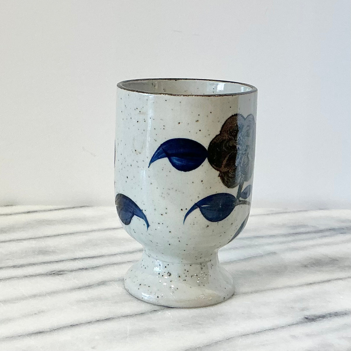 Vintage Footed Ceramic Mug