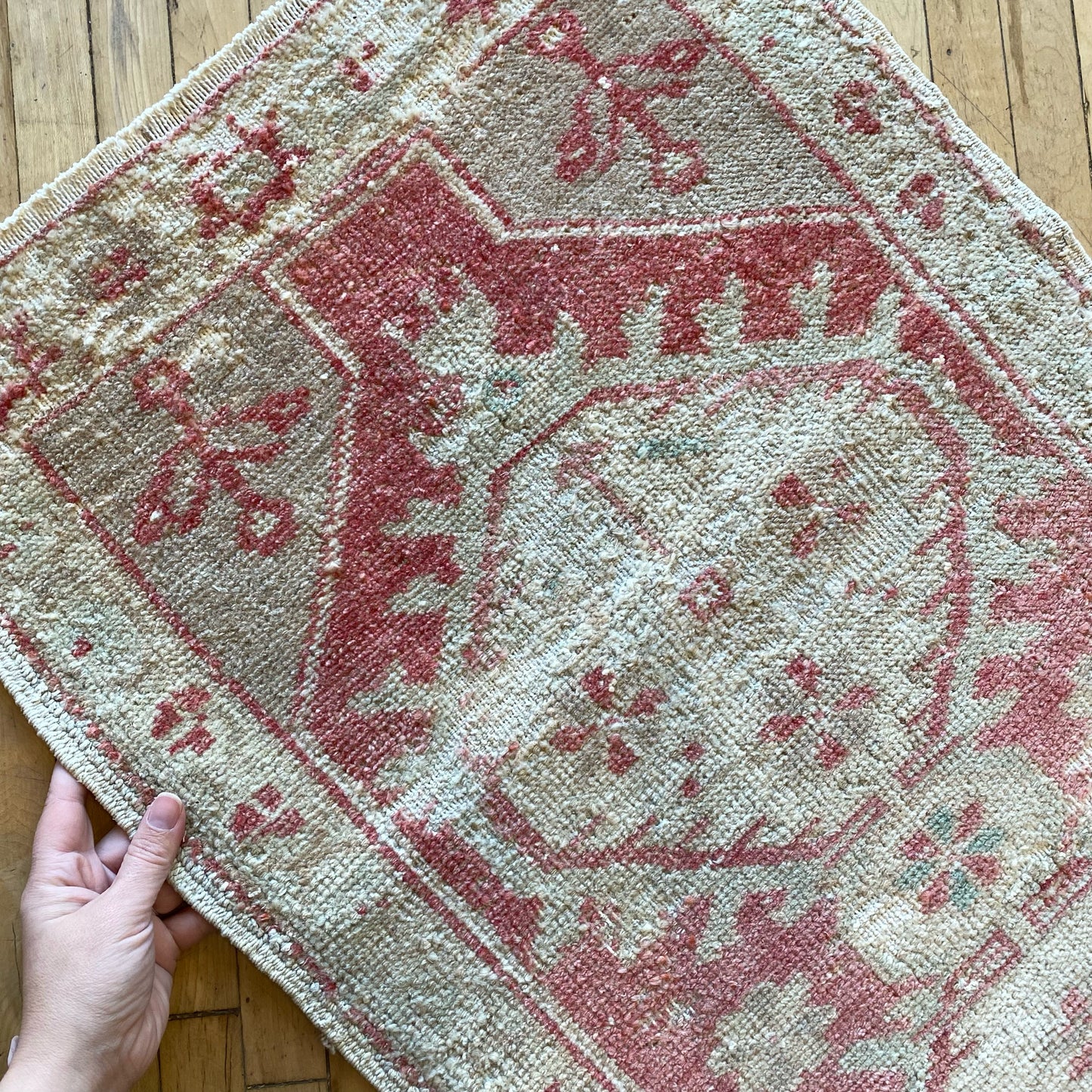 Vintage Turkish Mini Rug (3’6” x 1’9.5”)