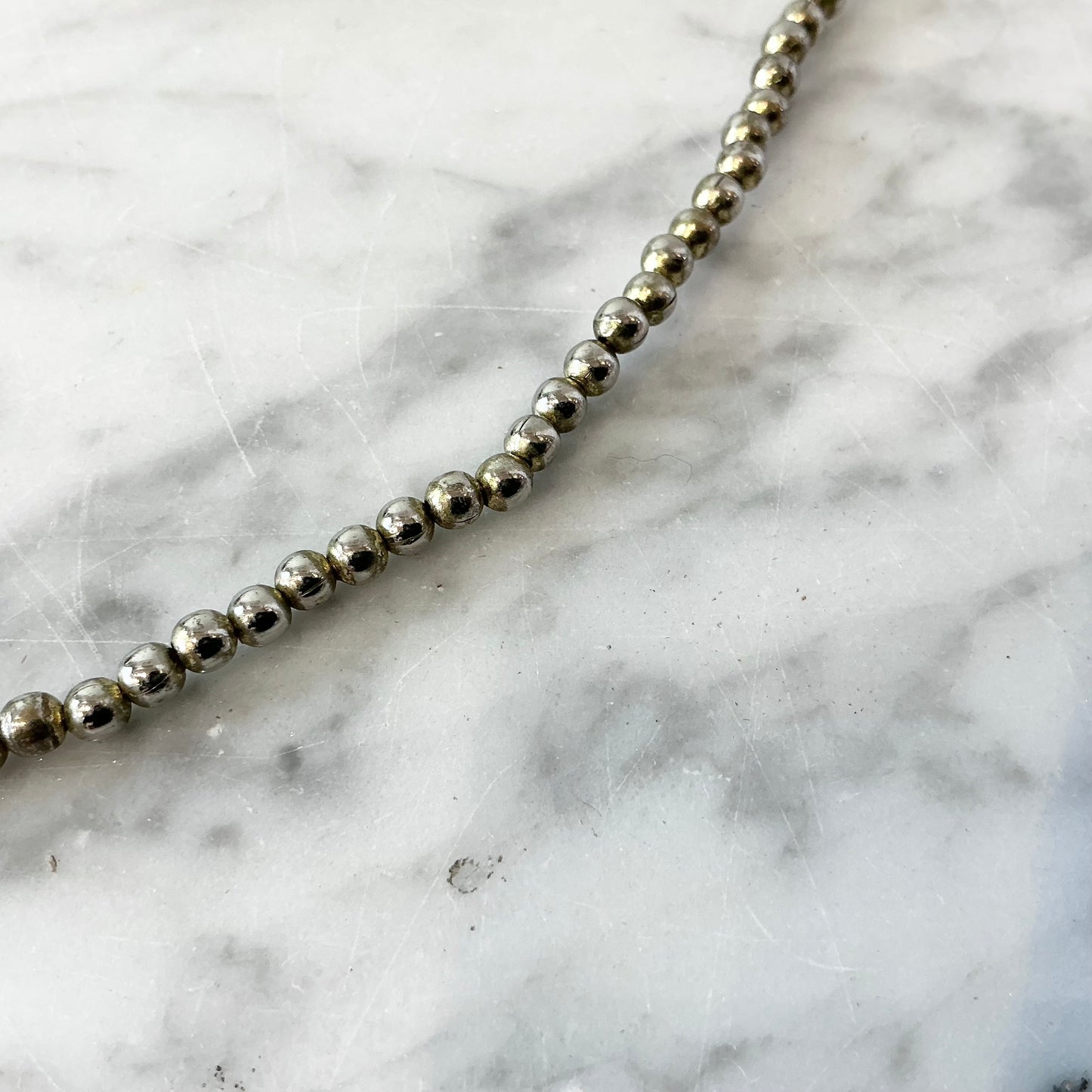 Vintage Silver Beaded Necklace